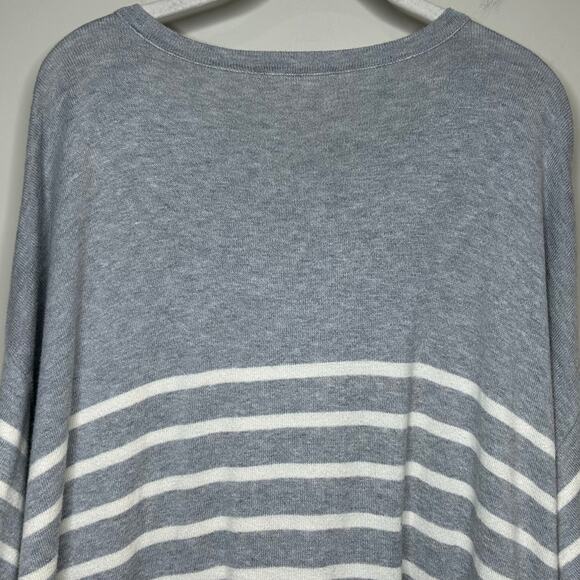 Eileen Fisher Striped 100% Organic Cotton Sweater Size L Tunic - Picture 7 of 9